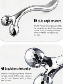 1pc Multi-Functional Facial Massager, Rolling Lifting Massage For Face, Arm, Neck, Double Chin, Full Body, 360° Rotation, Cleansing, High-End Minimalist Waterproof Design - Multicolor - View 5