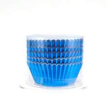 LIFETALK 100 piezas Tazas de papel para cupcakes de boda, forros de cupcakes de metal de aluminio, estuches de papel de aluminio para magdalenas y muffins, tazas para hornear - Ver 10