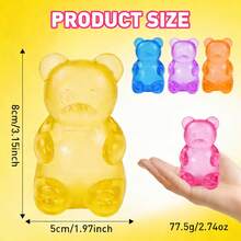 Gummy Bear Squeeze Toys - Sensory Stress Relief Toys, Slow Rebound Release Toys,Jelly-Filled, Squeeze Toys, Stress Relief Toys, Birthday Gifts, Gift Bag Fillers, High Aesthetic Dopamine Colors.(Orange). - trái cam - Xem 2