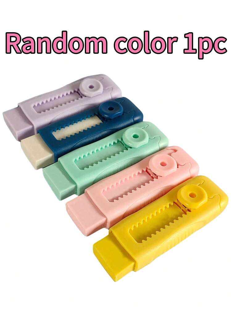 1支随机颜色马卡龙图案伸缩橡皮擦，适用于美术、考试、书写和绘画，超干净不晕染、不易断裂，学生级书写工具橡皮擦，返校必备 - 彩色 - 查看 11
