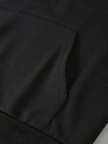KID003 Sudadera con capucha para niños Casual y cómodo Ropa diaria Sudadera con mensaje inspirador "PORQUE NO HAY NADA IMP" - Negro - Ver 6