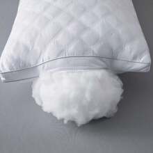 2 buah Isian Bantal 3D Bergaris Warna Solid (Dengan Isi), Lembut dan Ramah Kulit, Cocok untuk Penggunaan di Kamar Tidur dan Rumah - Putih - View 10