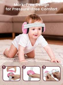 1pc 2-In-1 Kids Noise-Proof Headphones, Soundproof Ear Muffs For 0-3 Years Old Infants And Toddlers, Noise Reduction Ear Protection For Babies - Multicolor - View 5