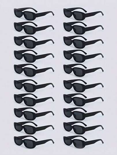 20 piezas Gafas cuadradas vintage, Marcos cuadrados clásicos adecuados tanto para hombres como para mujeres, que exudan una sensación de lujo, aplicables para bodas, despedidas de soltera, fiestas con tema de rock, decoración del Día de San Valentín, regalos para invitados de boda, regalos para damas de honor, decoraciones de graduación.