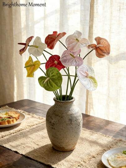 Artificial Paradise Bird Lily Flower, Made Of Soft PVC Material, Lifelike And Natural, Suitable For Gifts, Home Decor, Office, Wedding Party Table Decoration, Indoor/Outdoor Vase Arrangement, DIY Floral Art, Birthday/Graduation Gift For Ladies, Garden, Wedding Accessories
