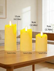Bộ 3/6 đèn nến LED điện tử hình viên đạn, trang trí đám cưới lãng mạn, đèn tạo không khí cầu hôn sinh nhật, phù hợp cho nhiều dịp. - Sóng êm dịu - Xem 11