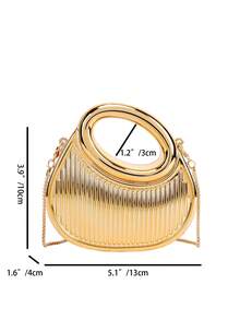 Acrylic Box Handbag, Fashion Chain Shoulder Crossbody Mini Tote Bag - Gold - View 10