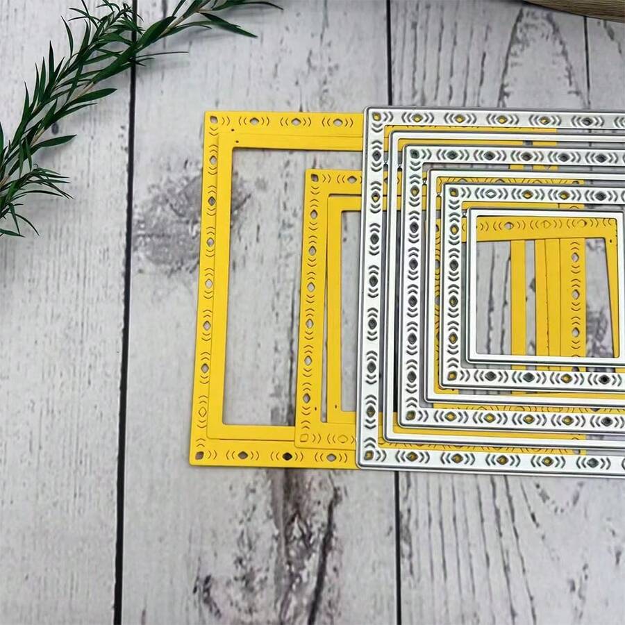 Lace Background Board Label Metal Cutting Mold, Card Making Set, Embossing Paper Mold Cutting Set, Scrapbooking Template And Engraving Supplies, Machine Template Making Materials - MC095 - View 1