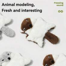 柔软亲肤材质，棕白动物造型，满足宠物玩耍天性，适合家庭娱乐 - 彩色 - 查看 6