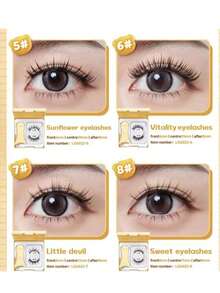 Lebendiges Mädchen Weiche, wolkenartige magnetische Wimpern, natürliche braune Farbe, weich & wiederverwendbar, ohne Kleber, geeignet für Party und tägliches Make-up - Verschiedenfarbig - Übersicht 7