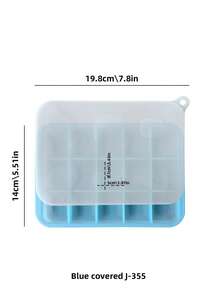 Silicone Tray With Lid, Easy Release Mold, Stackable Leak-Proof Trays For Whiskey, Cocktails, Coffee, Beverages, DIY Frozen Foods - Multicolor - View 15