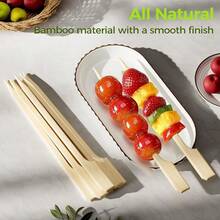 300 Pcs 4.7 Inch Bamboo Appetizer Skewers Cocktail Picks For Food Charcuterie Party Toothpicks Decorative Drink Sticks - 1 - 查看 3