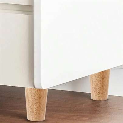 Bộ 4 chân bàn gỗ tự nhiên nguyên khối, chân tủ gỗ, chân bàn thay thế cho ghế sofa và giường.