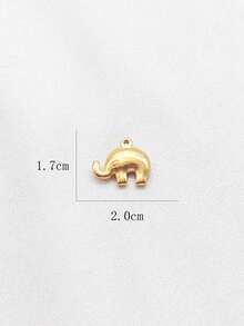 1 pieza Colgante de collar de estilo casual de acero inoxidable chapado en metal, adecuado para uso diario - Amarillo Oro - Ver 6