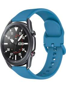 20mm 22mm 硅胶表带，兼容三星 Galaxy Watch 42mm 46mm Active 2 Gear S2 S3 Honor BIP 华为 Watch GT 2 手环腕带 - 藍綠 - 查看 2