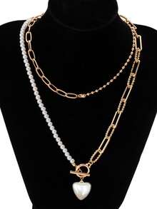 1pc Fashion Versatile Long Beaded Chain Necklace, Suitable For Women's Daily, Date, Travel, Party Wear, Great Gift For Friends (Square Chain Quantity Random) - Multicolor - View 4