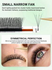 Individual Lash Extensions 0.15 D Curl Mixed 7-15mm Matte Black Soft Natural Single Eyelashes - View 6