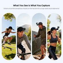 适用于 Insta360 GO Ultra 的 PULUZ 棒球帽夹式相机 POV Vlog 支架（黑色） - 查看 9