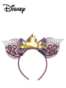 Disney 1pc Cute Cartoon Bow Headband, Bunny Ear Headband For Birthday Party, Cartoon Bow Hair Accessory For Theme Park Decor, Suitable As Easter Gift - Multicolor - View 1