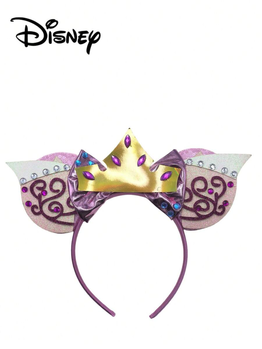 Disney 1pc Cute Cartoon Bow Headband, Bunny Ear Headband For Birthday Party, Cartoon Bow Hair Accessory For Theme Park Decor, Suitable As Easter Gift - Multicolor - View 1