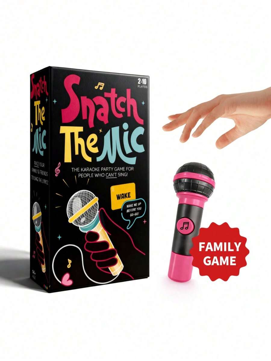 A Karaoke Party Game For 2-10 Players - "Terrible Singer" Board Game - 250 Lyric Cards, Fun Game Night, Birthday Party, Family Gathering Ice Breaker, Music Game, Family Card Game - Multicolor - View 1