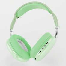 SUNJOM Wireless Bluetooth Over Ear Headphones Up To 28H Battery Life Headset With Microphone Gym Overhead Headphones Compatible With IOS & Android Mobile Phones,Computers,Laptop(Silver) - 綠色 - 查看 2