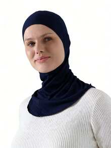 新款头巾帽，可搭配围巾，斋月帽，轻薄透气，弹性十足，套头款式，优雅穆斯林头巾，开斋节礼物 - 顏色 - 查看 9