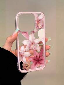 Botanical Grace! Transparent Floral Design TPU Phone Case, Compatible With IPhone 11/12/13/14/15/16/16 Pro Max/12 Pro/13 Pro/14 Pro/15 Pro/16 Pro/14 Plus/15 Plus/16 Plus/12 Pro Max/13 Pro Max/14 Pro Max/15 Pro Max/16 Pro Max, 17/17 Pro/17 Pro Max/Air, Soft Touch Finish - Multicolor - View 3