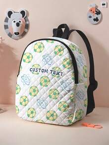 1pc Customized Cute Bear Pattern Rhombus Backpack, Can Be Customized According To Your Unique Design, Perfect For Children, Print Your Own Name Or Sister And Classmate's Name As A Gift - Multicolor - View 2