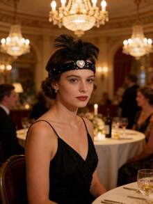 1件 1920年代欧美风格化装舞会女士头饰 - 彩色 - 查看 3