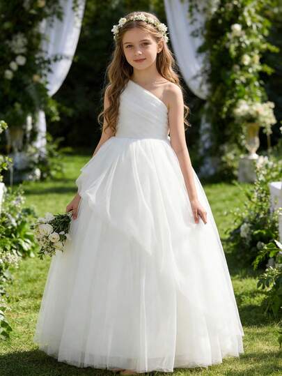 Tween Girl Elegant Dress Flower Girl Dress Princess Dress, Suitable For Children's Birthday Party, Flower Girl Wedding, Prom, Party, Holiday Occasion