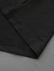 Áo thun ngắn tay in hình phong cách retro Mỹ Franklin "Rich Club", kiểu dáng rộng rãi, unisex, phong cách đường phố. - màu đen - Xem 4