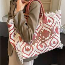 Women Tote Bags - 乾枯玫瑰色 - 查看 3