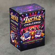 Music Trivia Card Game Party Gathering Entertainment 140 Cards Song Lyrics Knowledge Challenge Urban Culture Musical Hits Retro Grooves Interactive Social Tabletop Deck Fun Gift Set Soulful Melodies Rhythmic Nostalgia Rapping Singing Vocals Competition - Purple - View 7