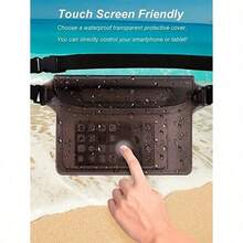 1pc Waterproof Waist Bag, Large Capacity Waterproof Phone Pouch, Summer Outdoor Sports Waterproof Bag, Triple Sealed Waterproof Waist Pack, Outdoor Sports Beach Phone Protective Case, Swimming Diving Protective Cover, Back To School Essential, Waterproof Bag, Beach Bag, Beach Accessories, Suitable For Boating, Swimming, Snorkeling, Kayaking, Beach, Water Park, Can Be Used As Phone Case And Wallet, Suitable For Vacation, Pool Activities - Multicolor - View 5