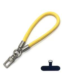 8mm Thick Braided Phone Wrist Strap, Anti-Lost Lanyard With Metal Clip - Orange - View 4
