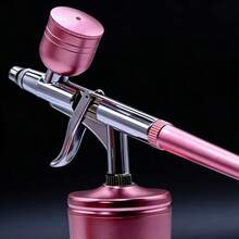 Cordless Rechargeable Airbrush Kit With Compressor Air Brush System, 0.3mm Nozzle & Cleaning Brush Suitable For Nail Art, Makeup, Painting, Decorating - Professional & Use - Pull down + Apply Powder - View 8