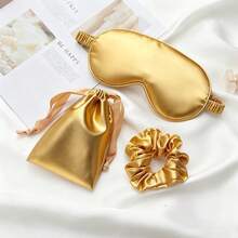 Bộ mặt nạ ngủ bằng satin, bao gồm mặt nạ ngủ bằng satin, lược chải tóc, mặt nạ che sáng ban đêm, phù hợp cho cả nam và nữ, mặt nạ che mắt mềm mại và thoáng khí, lý tưởng cho du lịch, quà tặng cho phù dâu, màu hồng. - Nhiều màu - Xem 7