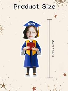 7/14/21pcs Customized Graduation Photo Flower Wreath, Personalized Graduate Face Flag With Name And Gown Color, 3 Color Options Suitable For Graduation Party Decor And Milestone Celebration, Graduation Season, Graduation Party Decoration, Gift For Graduate/College Student/Classmate - Multicolor - View 7