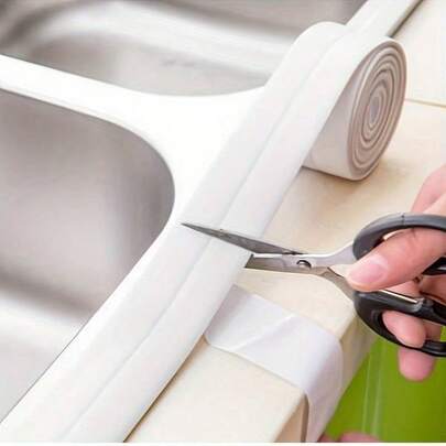 Heavy Duty Caulk Tape For Bathroom And Kitchen, No Tools Required, Waterproof Caulk Strip, Suitable For Bathroom, Self-Adhesive Sealing Tape, Perfect For Sealing Toilet, Sink, Bathtub And Shower, Seamless Design With Strong Adhesive, Provides Moisture Protection.