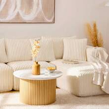 Atmosphera 'Homelya' Coffee Table In MDF Ø70x40cm - White - View 3