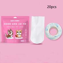 Disposable Pet Foot Covers, Dog Anti-Dirty Shoe Covers For Walking, Waterproof & Anti-Slip Dog Socks - White - View 6
