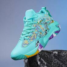 Men's Basketball Shoes For Cement Court, Practical Rebound Basketball Shoes, 2026 New Model - 9288 Mint Green - View 4
