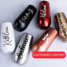 1pc Customized Stainless Steel Insulated Bottle, Personalized Stainless Steel Champagne Flute, Mini Vacuum Insulated Tumbler, Customized Insulated Iced Coffee Cup With Lid, Wedding Party Wine Glass, Beer Mug, Kitchen Insulated Bottle, Beverage Cup, Hot And Cold Drink Container, Insulated Bottle, Suitable For Coffee, Tea, Water - Multipurpose Travel Tumbler, No Electricity Needed, Thoughtful Gift For Enthusiasts And Daily Commuters - Multicolor - View 10