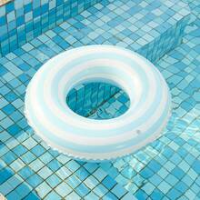 Inflatable Swimming Ring, Thick PVC Retro Striped Swimming Ring, Inflatable Underarm Swimming Ring For Adults, Pool Inflatable, Beach Essentials, Pool Float - Multicolor - View 7