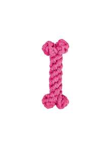 1pc Colorful Bone Shaped Rope Knot Dog Toy, Suitable For Medium And Small Dogs, Stimulates Chewing Instinct, Helps Teeth Cleaning And Gum Massage, Interactive Tug, Fetch And Retrieve Game - Multicolor - View 13