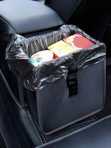 Hanging Waterproof Car Trash Can Car Storage Box For Peels Butts Confetti Foldable Car Garbage Bin Portable Large Capacity Dustbin Organizer & Storage Bag For Office Home Garbage Organizer Container Car Accessories Car Interior Accessory Home Decor - Multicolor - View 2