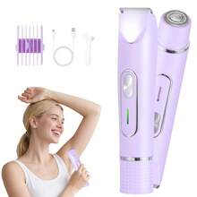 1pc USB Rechargeable Women's Intimate Hair Trimmer, Electric 2-In-1 Shaver & Epilator - View 9