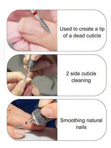 NotNoot 专业安全金刚石美甲钻头套装，3/32 英寸硬质合金角质层钻头，适用于电动美甲和足疗，10 件套 - 彩色 - 查看 2