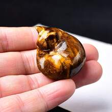 精美天然水晶雕刻猫咪，独特设计，疗愈水晶，蕴含能量的宝石，能量疗愈冥想石，家居装饰及礼品馈赠佳品，可随身携带，亦可作为节日礼物，来自 CUPIDCRYSTAL 品牌，狂欢节珠宝。 - 更多顏色 - 查看 18